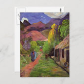 Paul Gauguin – タヒチのロード ポストカード (正面/裏面)