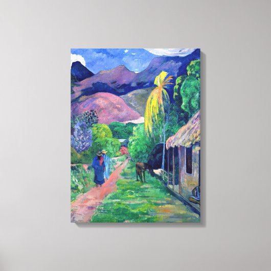Paul Gauguin – タヒチの通り キャンバスプリント (正面)