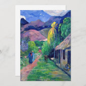 Paul Gauguin – タヒチの通り 招待状 (正面/裏面)