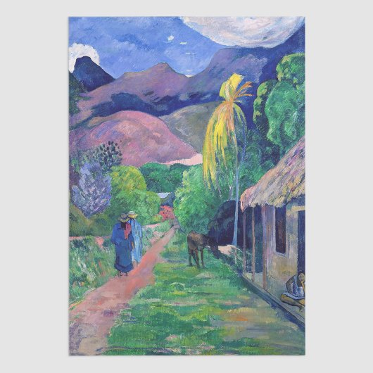 Paul Gauguin – タヒチの通り 薄葉紙