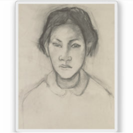 Paul Gauguin – タヒチ族の女性の頭 シール