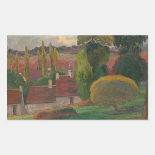 Paul Gauguin – ブリタニーの農場 長方形シール (正面)