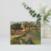 Paul Gauguin – ブルトン女性2人の風景 ポストカード (スタンド正面)