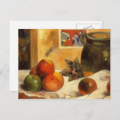 Paul Gauguin-プリントを持つ静かな生日本の活 ポストカード (正面/裏面)