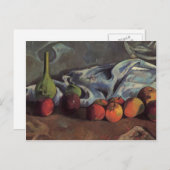 Paul Gauguin – リンゴと緑の花瓶を持つ人生 ポストカード (正面/裏面)