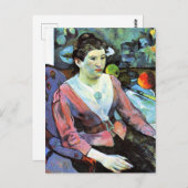 Paul Gauguin – 女性のポートレート ポストカード (正面/裏面)