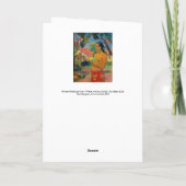 Paul Gauguin – 果実を持つ女性 カード (裏面)