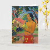 Paul Gauguin – 果実を持つ女性 カード (黄色い花)