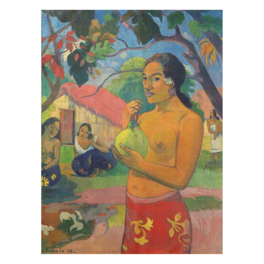 Paul Gauguin – 果実を持つ女性 テーブルクロス (正面)