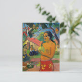 Paul Gauguin – 果実を持つ女性 ポストカード (スタンド正面)