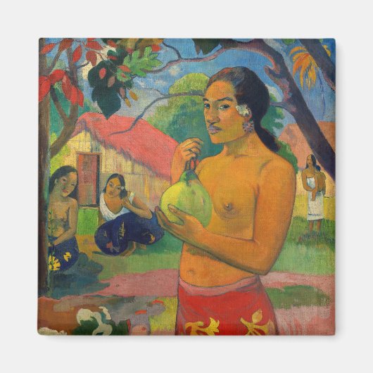 Paul Gauguin – 果実を持つ女性 マグネット (正面)