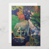 Paul Gauguin – 白馬 サンキューカード (正面/裏面)