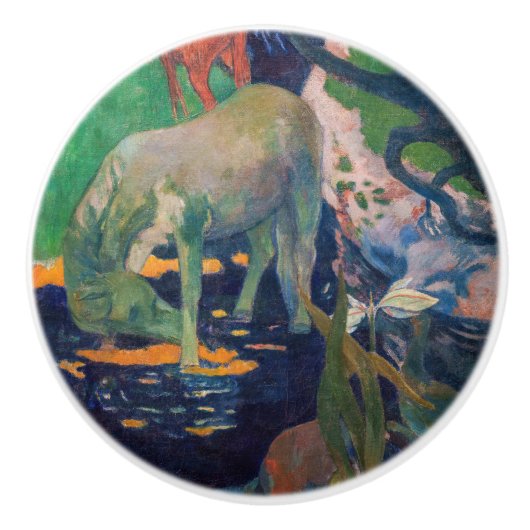 Paul Gauguin – 白馬 セラミックノブ (正面)