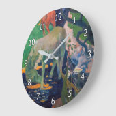 Paul Gauguin – 白馬 ラージ壁時計 (傾斜)