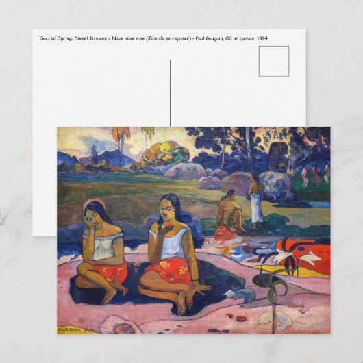 Paul Gauguin – 聖なる春、スウィートドリームズ ポストカード (正面/裏面)