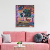 Paul Gauguin – 豚と馬の風景 キャンバスプリント (インサイチュ (リビング))