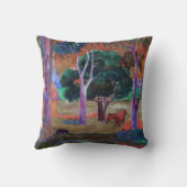 Paul Gauguin – 豚と馬の風景 クッション (裏面)