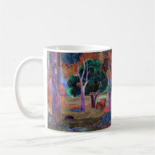 Paul Gauguin – 豚と馬の風景 コーヒーマグカップ