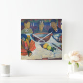 Paul Gauguin – 食事/バナナ スクエア壁時計 (ホーム)