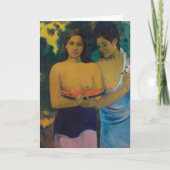 Paul Gauguin, Artによる2人のTahitian Women カード (正面)