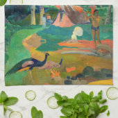Paul Gauguin - Landscape with Peacocks / Matamoe キッチンタオル (折り畳み)