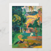 Paul Gauguin - Landscape with Peacocks / Matamoe サンキューカード (正面/裏面)