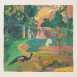 Paul Gauguin - Landscape with Peacocks / Matamoe スカーフ<br><div class="desc">Landscape with Peacocks / Matamoe / Death - Paul Gauguin,  canvas,  1892</div>