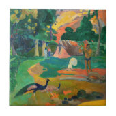 Paul Gauguin - Landscape with Peacocks / Matamoe タイル (正面)