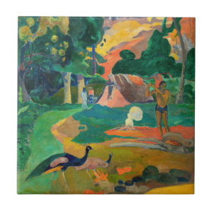 Paul Gauguin - Landscape with Peacocks / Matamoe タイル