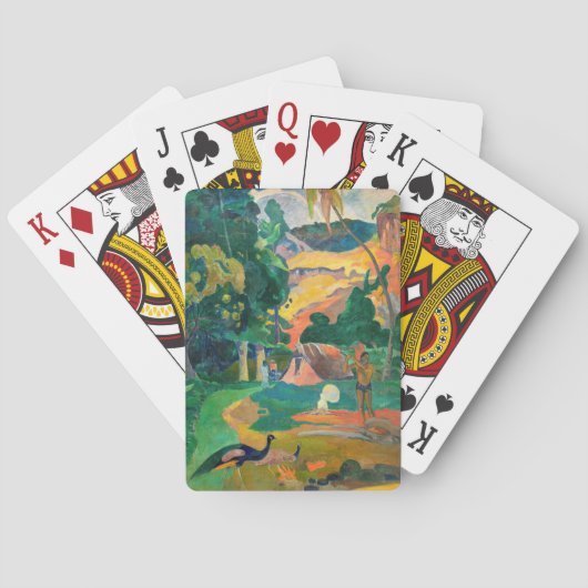 Paul Gauguin - Landscape with Peacocks / Matamoe トランプ (裏面)