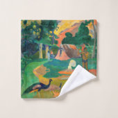Paul Gauguin - Landscape with Peacocks / Matamoe バスタオルセット (ウォッシュタオル)