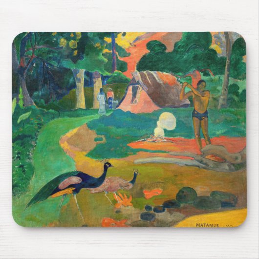 Paul Gauguin - Landscape with Peacocks / Matamoe マウスパッド (正面)