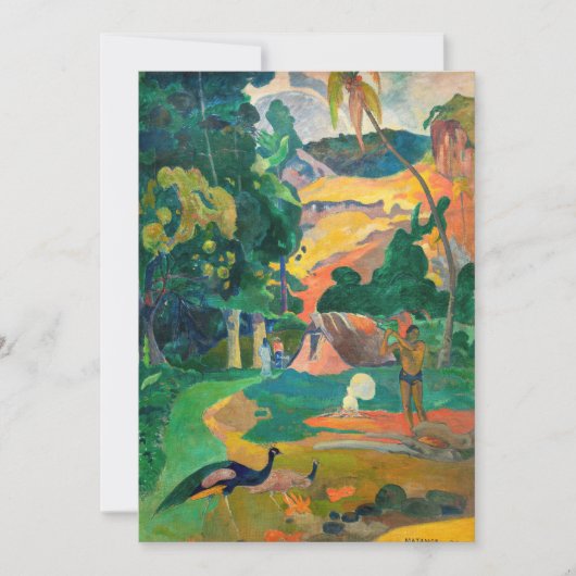 Paul Gauguin - Landscape with Peacocks / Matamoe 招待状 (正面)