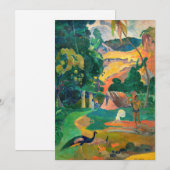 Paul Gauguin - Landscape with Peacocks / Matamoe 招待状 (正面/裏面)