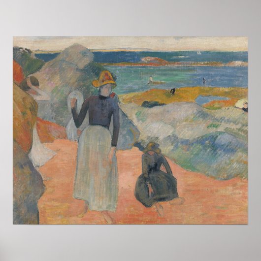 Paul Gauguin - On the Beach in Brittany ポスター (正面)