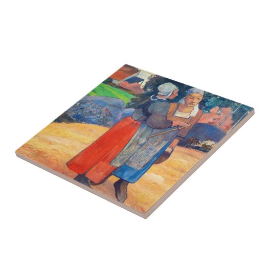 Paul Gauguin - Paysannes Bretones タイル (側面)
