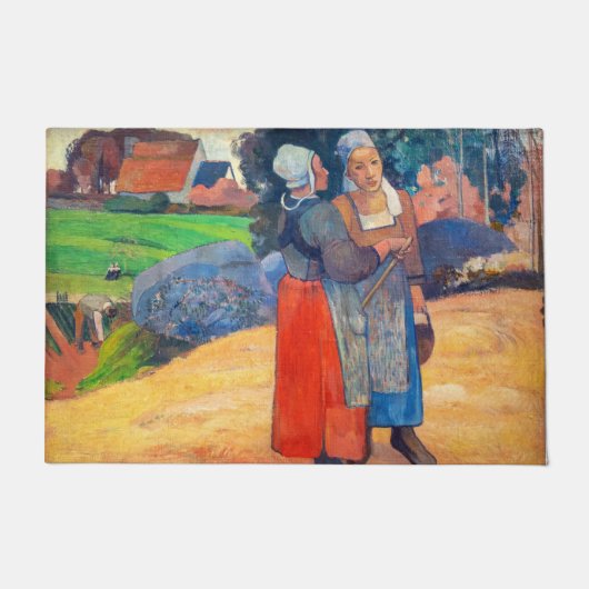 Paul Gauguin - Paysannes Bretones ドアマット (正面)