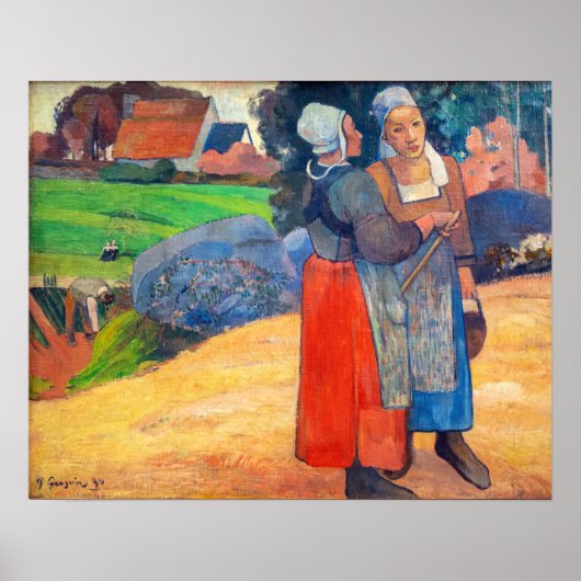 Paul Gauguin - Paysannes Bretones ポスター (正面)