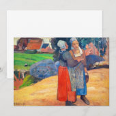 Paul Gauguin - Paysannes Bretones 招待状 (正面/裏面)
