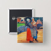 Paul Gauguin - Paysannes Bretones 缶バッジ (正面&裏面)