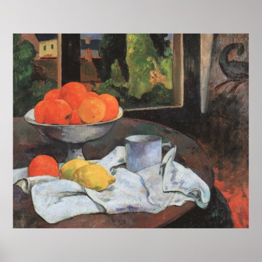 Paul Gauguin Still Life with Bowl of Fruit ポスター (正面)