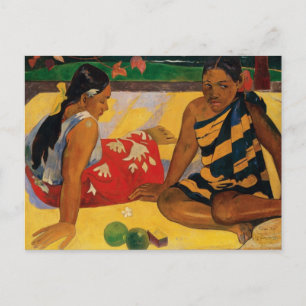 Paul Gauguin Tahiti Parau Apiヴィンテージの二人の女性 ポストカード