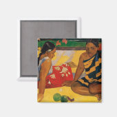 Paul Gauguin Tahiti Parau Apiヴィンテージの二人の女性 マグネット (正面/裏面)