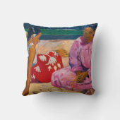 Paul Gauguin - Tahitian Women on theビーチ クッション (裏面)