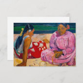 Paul Gauguin - Tahitian Women on theビーチ サンキューカード (正面/裏面)