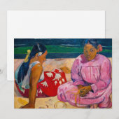 Paul Gauguin - Tahitian Women on theビーチ 招待状 (正面/裏面)