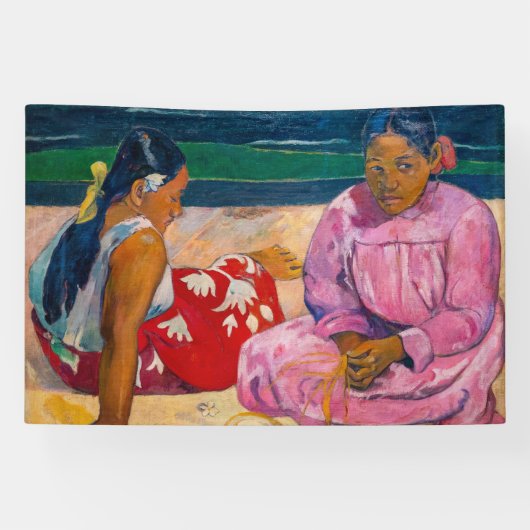 Paul Gauguin - Tahitian Women on theビーチ 横断幕 (横)