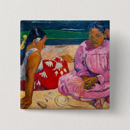 Paul Gauguin - Tahitian Women on theビーチ 缶バッジ (正面)