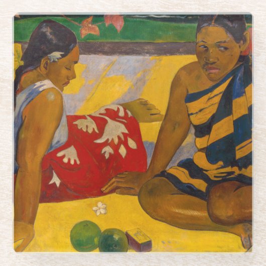 Paul Gauguin - Tahitian Women / Parau Api ガラスコースター (正面)