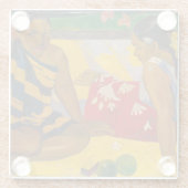 Paul Gauguin - Tahitian Women / Parau Api ガラスコースター (裏面)
